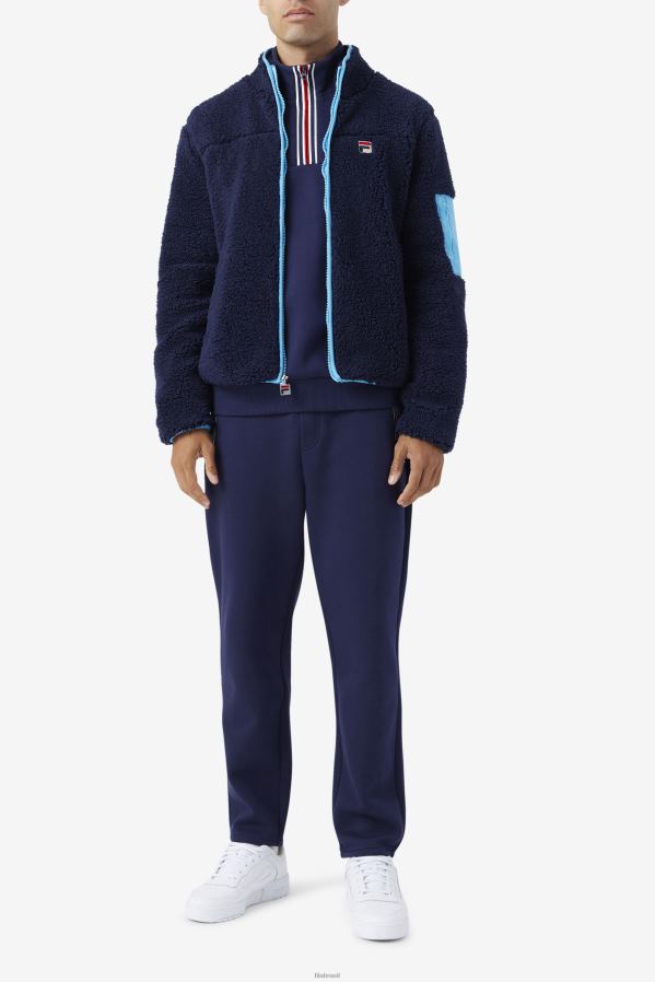 marinha/aquário FILA jaqueta yale sherpa fila azul marinho/aquarius HXJFD884