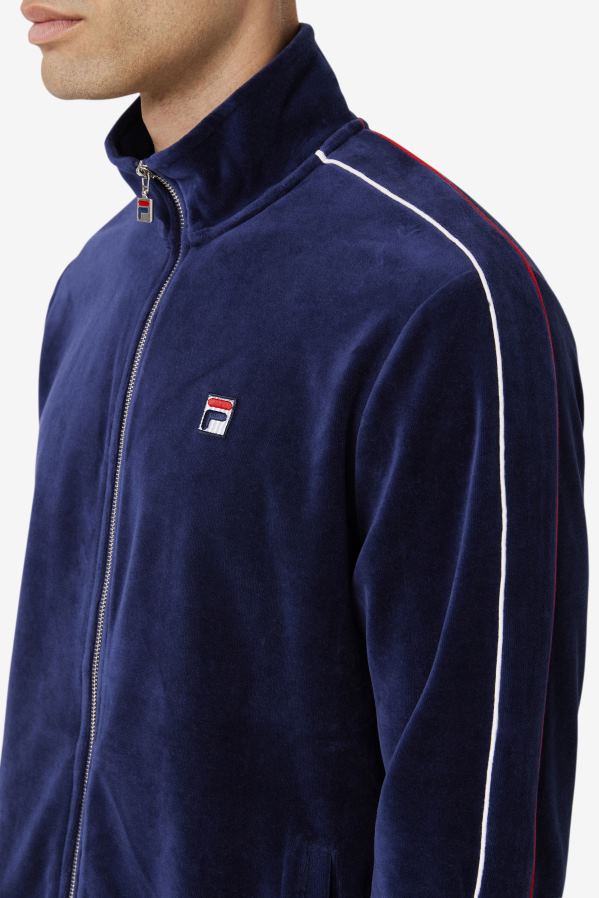 marinho/branco/vermelho FILA jaqueta de veludo fila azul marinho/branco/vermelho HXJFD814