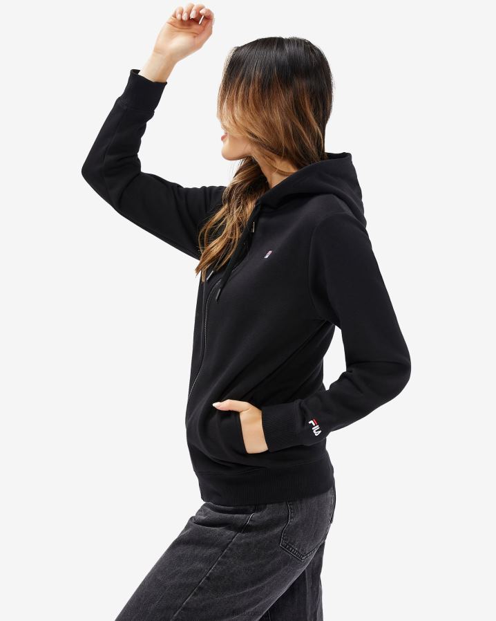 preto FILA fila preto unissex badge 2.0 zip capuz HXJFD2644