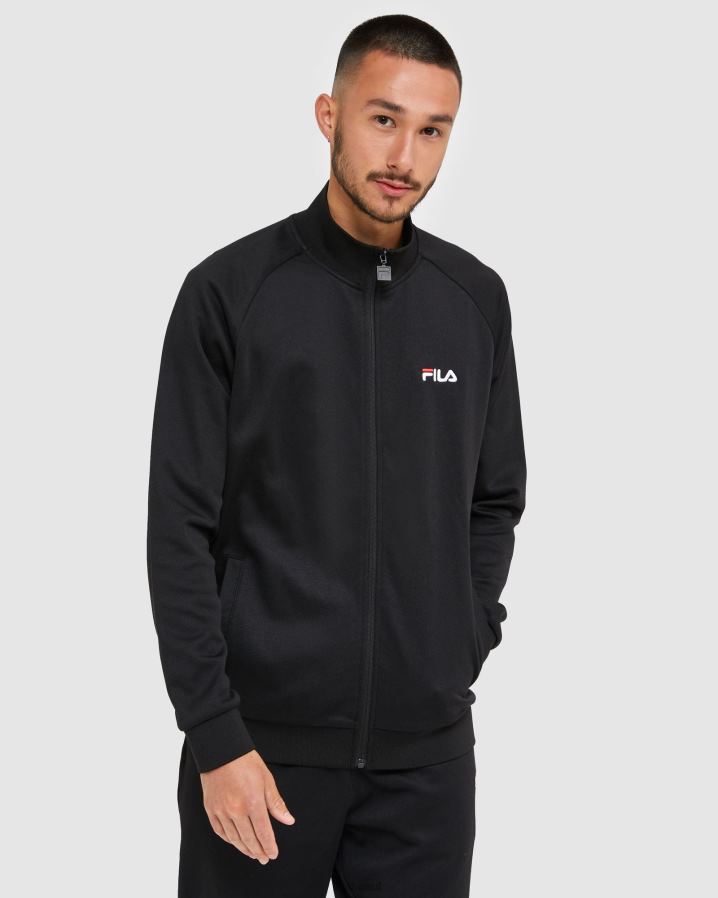 preto FILA jaqueta clássica masculina com zíper preta fila HXJFD2489