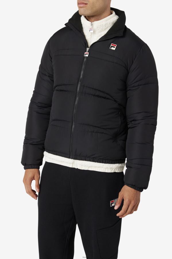 preto FILA jaqueta elias puffer preta fila HXJFD797