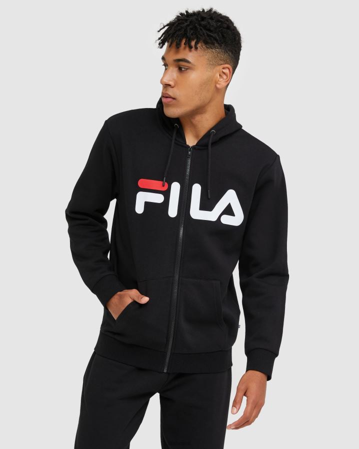 preto FILA jaqueta fila unissex zip preta HXJFD2461