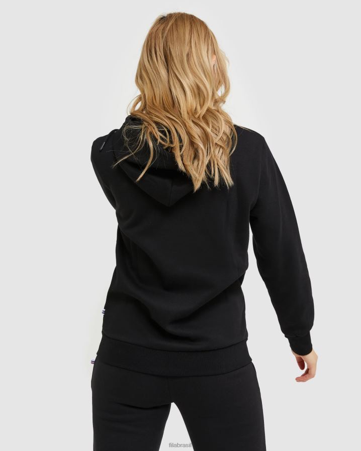 preto FILA jaqueta fila unissex zip preta HXJFD2461