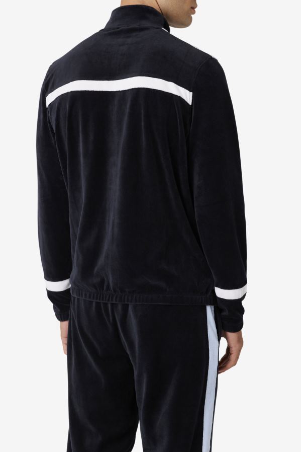 preto/branco/skyway FILA jaqueta de veludo preta/branca/skyway ravid fila HXJFD840