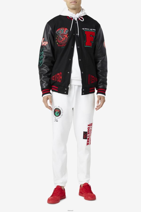 preto/vermelho/verde FILA jaqueta fila raddix varsity preto/vermelho/verde HXJFD835