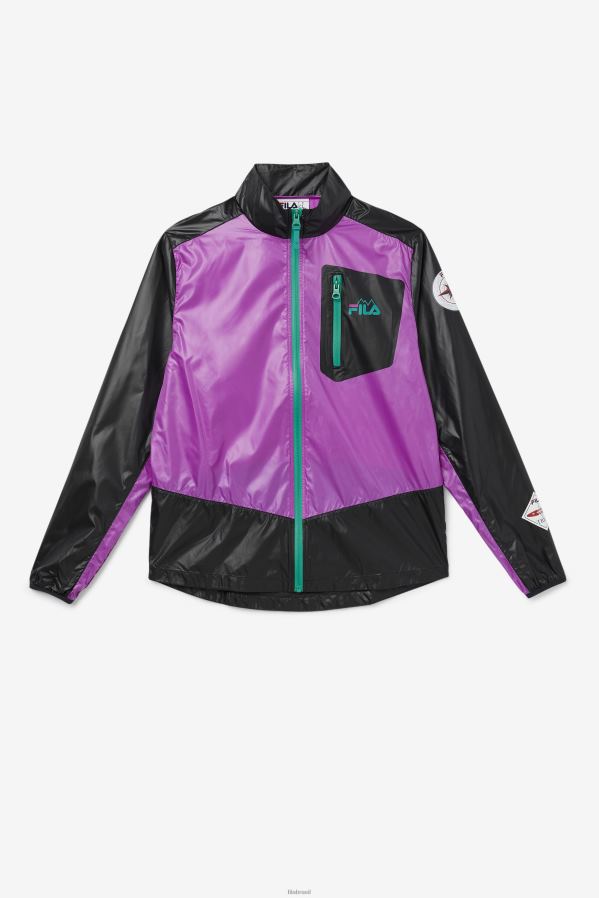 roxo/preto/verde FILA jaqueta pinnacle fila roxo/preto/verde HXJFD836