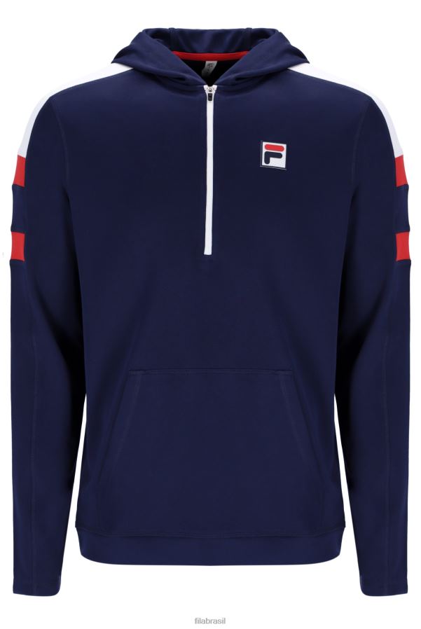 FILA fila moletom com capuz com zíper 1/4 HXJFD3222
