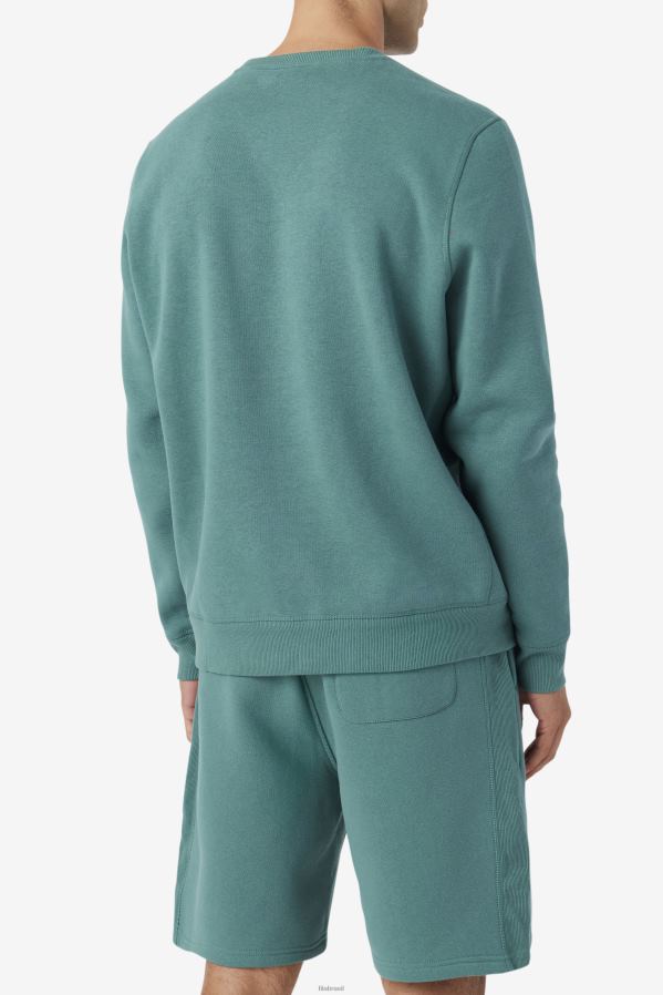 abeto azul/mimosa FILA fila kory moletom com gola redonda azul spruce/mimosa HXJFD499