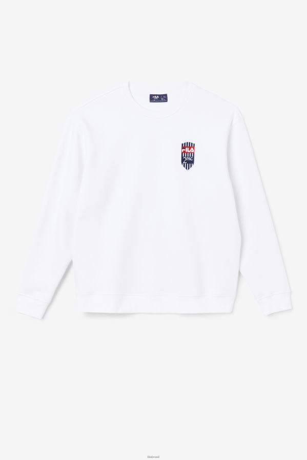 branco FILA moletom fila 2pac branco HXJFD513