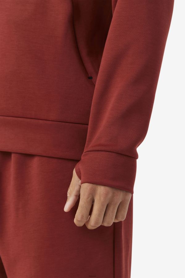 castanho avermelhado/preto FILA fila aadheen moletom marrom/preto HXJFD463