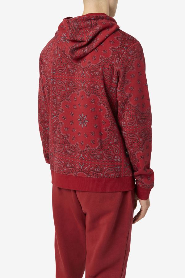 estampa de ruibarbo/bandana FILA ruibarbo/bandana estampa seneca moletom com capuz fila HXJFD522