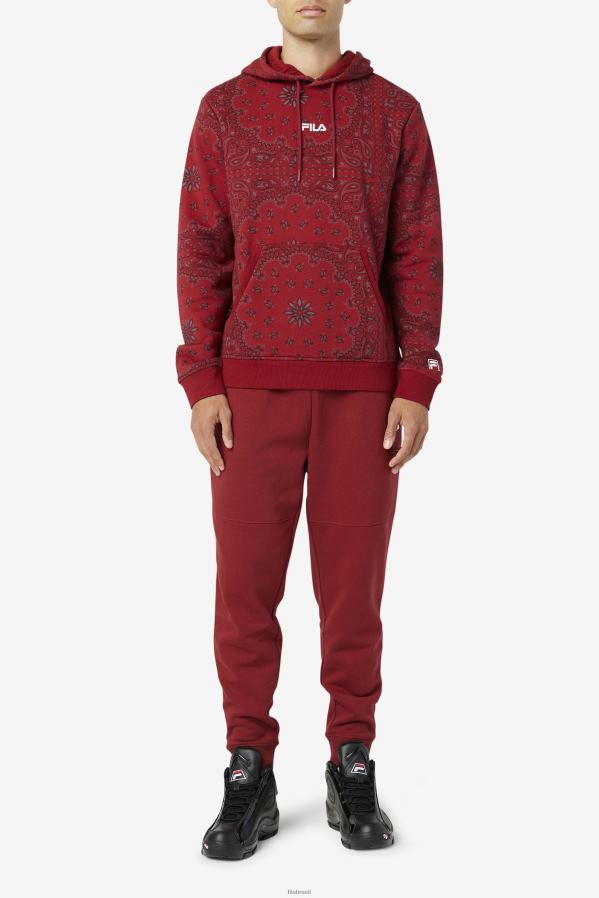 estampa de ruibarbo/bandana FILA ruibarbo/bandana estampa seneca moletom com capuz fila HXJFD522