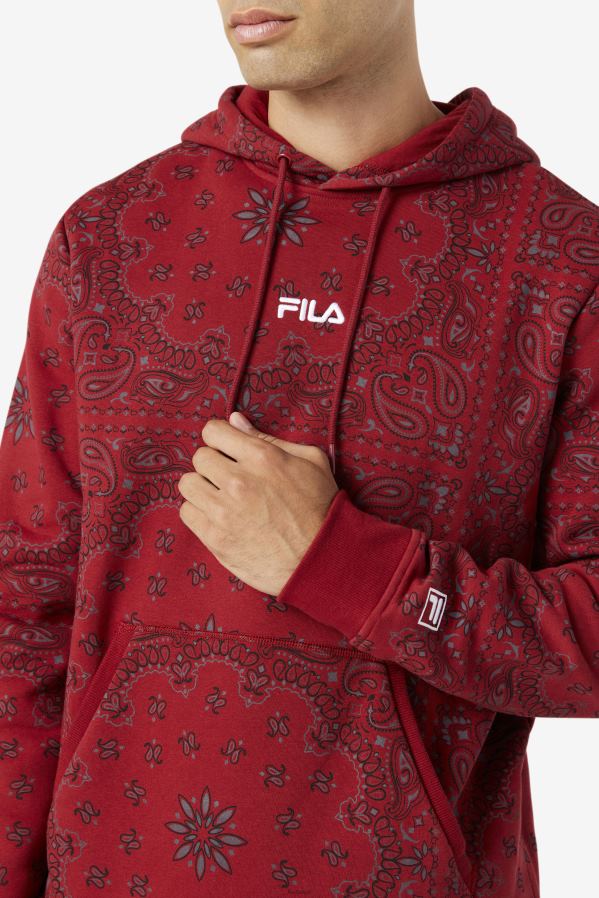 estampa de ruibarbo/bandana FILA ruibarbo/bandana estampa seneca moletom com capuz fila HXJFD522