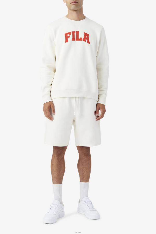 gardênia/vermelho ardente FILA kory moletom com gola redonda fila gardenia/fiery red HXJFD500