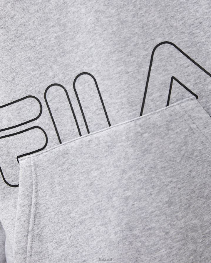 mármore cinza FILA fila grey marle jay qtr zip masculino HXJFD2614