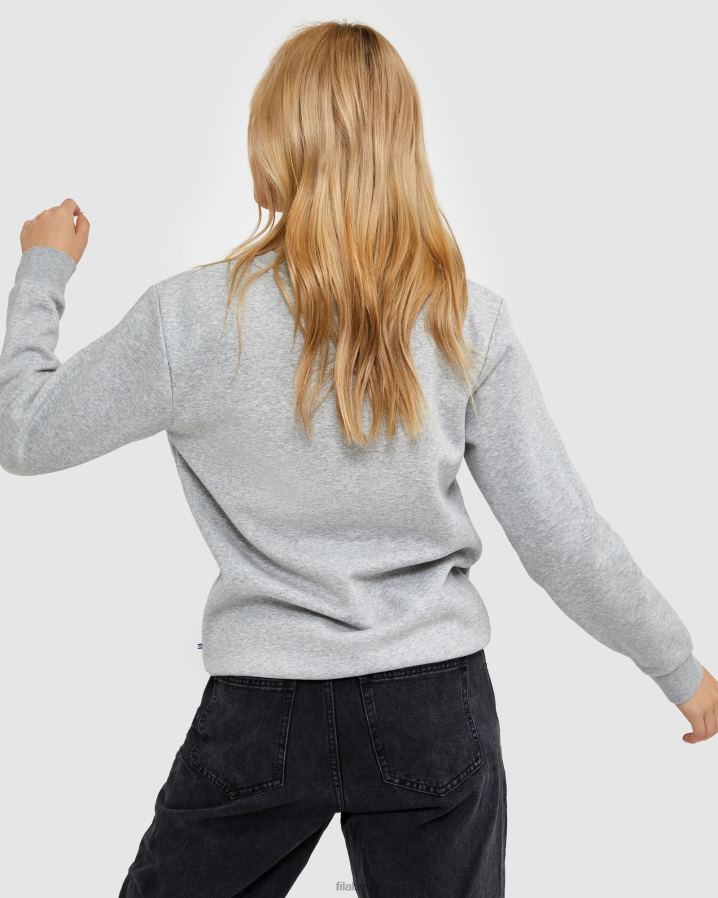 mármore prateado FILA fila classic unissex tripulação 2 prata marle HXJFD2485