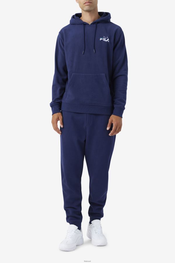 marinho/branco/lago profundo FILA dinn moletom com capuz azul marinho/branco/deep lake fila HXJFD551