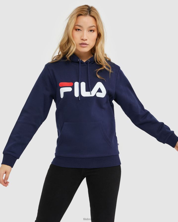 nova marinha FILA capuz clássico unissex fila new navy HXJFD2486