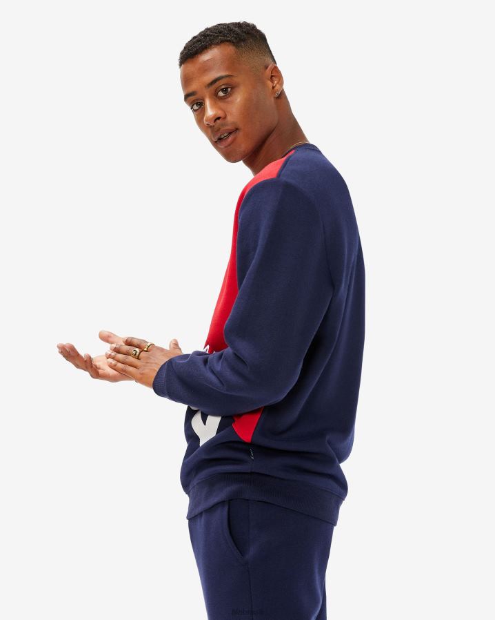 nova marinha FILA fila unissex monaco tripulação nova marinha HXJFD2635