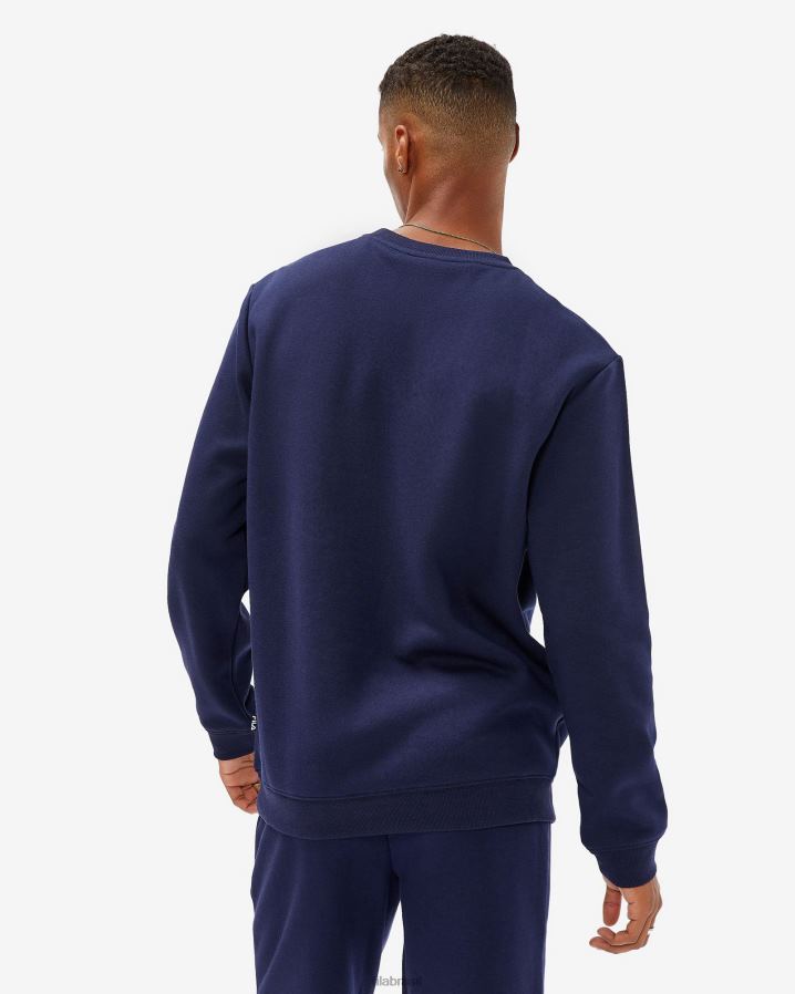 nova marinha FILA fila unissex monaco tripulação nova marinha HXJFD2635