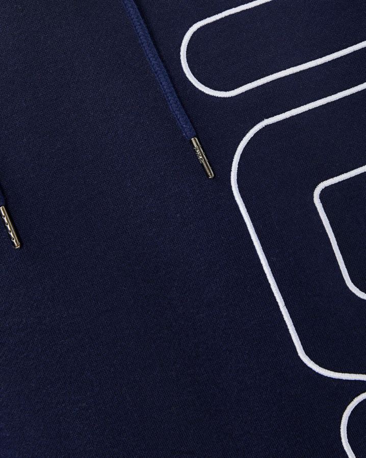 nova marinha FILA marca brando com capuz fila masculina HXJFD2598