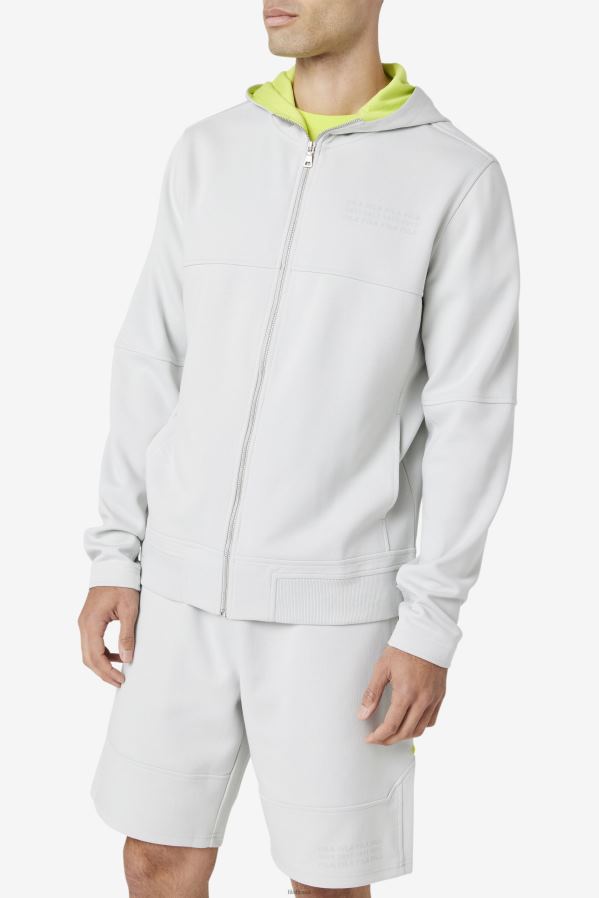 ponche de pedra/cal FILA moletom com capuz kayra full zip fila stone/lime punch HXJFD458