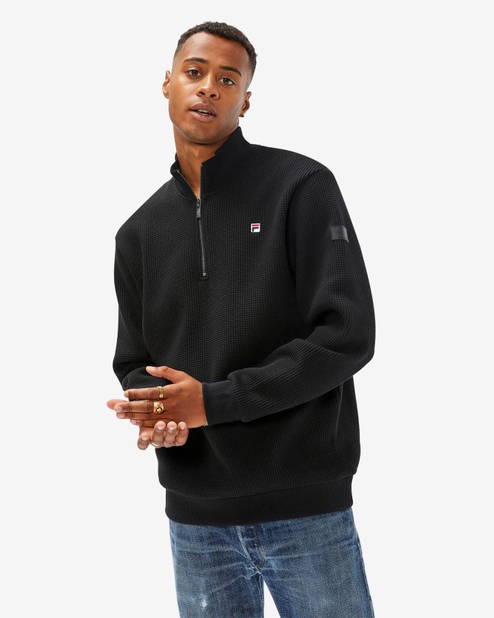 preto FILA emblema masculino preto 2.0 qtr zip fila HXJFD2604