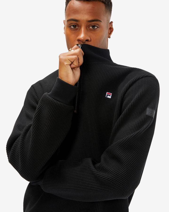 preto FILA emblema masculino preto 2.0 qtr zip fila HXJFD2604