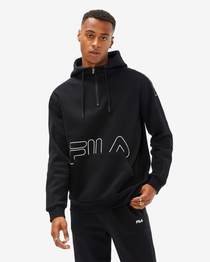 preto FILA fila jay qtr zip masculino preto HXJFD2606