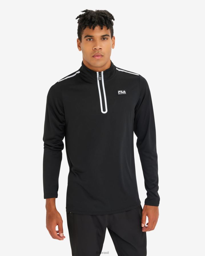 preto FILA fila luca qtr zip masculino preto HXJFD2599