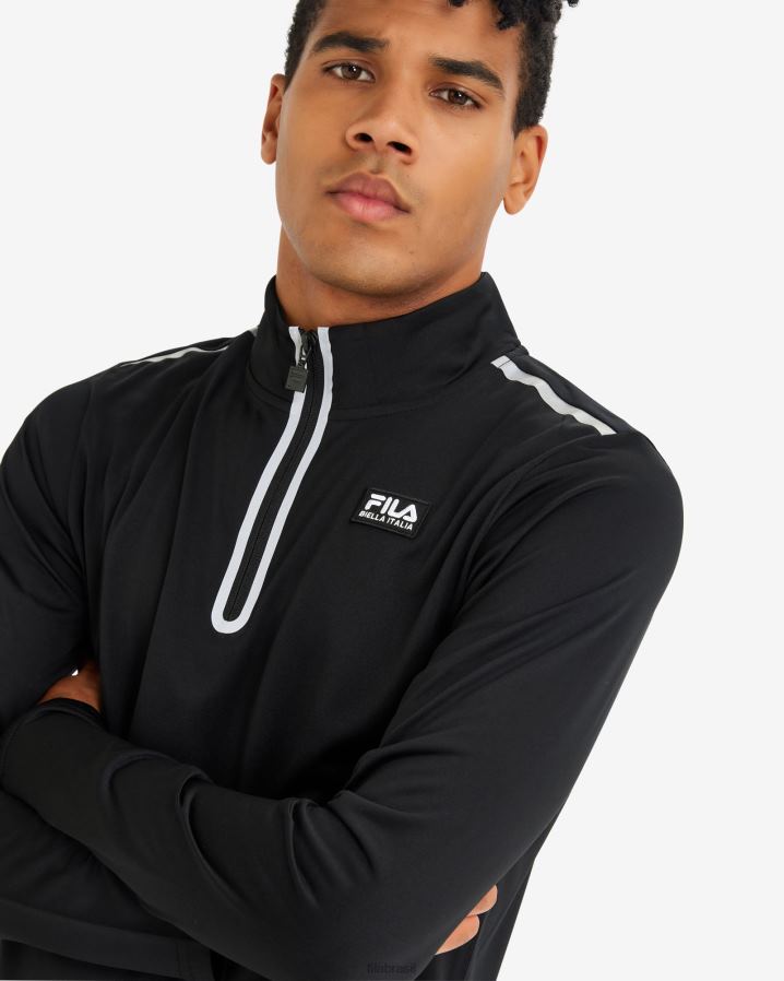 preto FILA fila luca qtr zip masculino preto HXJFD2599