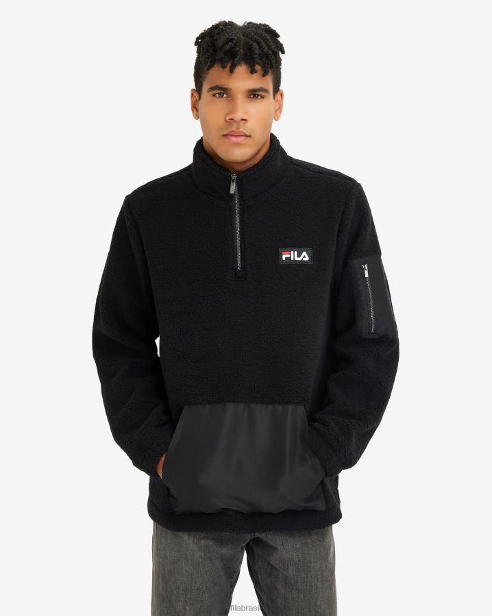 preto FILA fila masculino cole teddy qtr zip HXJFD2608
