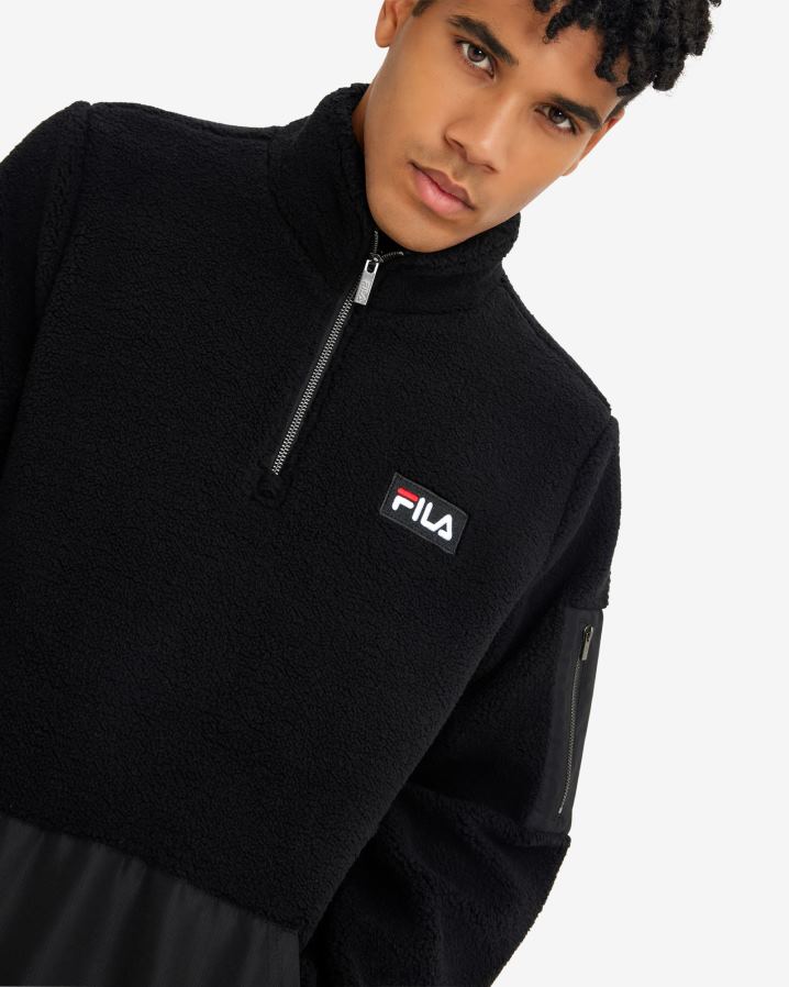 preto FILA fila masculino cole teddy qtr zip HXJFD2608
