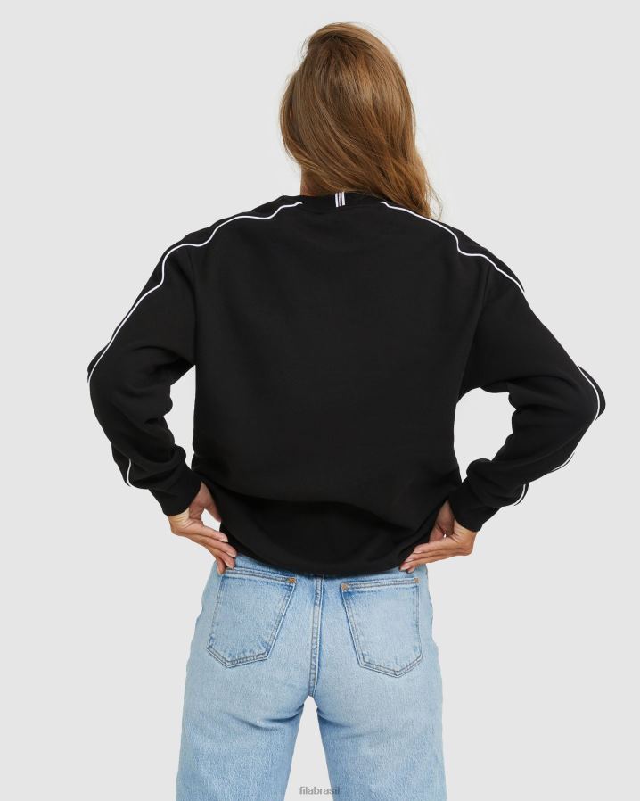 preto FILA fila moletom unissex preto HXJFD2593
