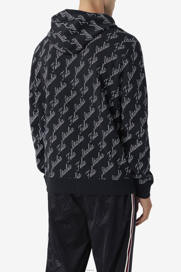 preto/gardênia FILA fila moletom com capuz preto/gardênia nim HXJFD492