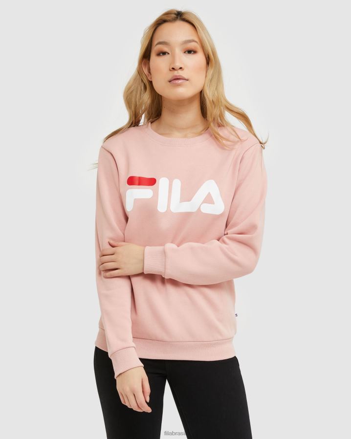 rosa suave FILA clássico unissex tripulação mellow rose fila HXJFD2477