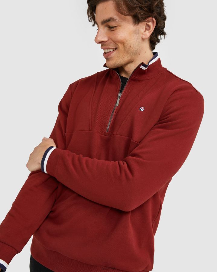 tijolo FILA emblema masculino qtr zip fila brick HXJFD2642