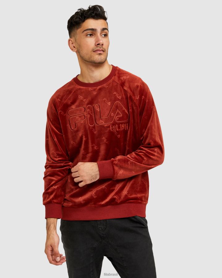 tijolo FILA fila unissex dallas crew brick HXJFD2641