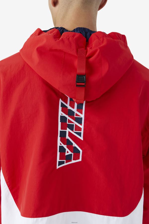 vermelho FILA bevans park anorak fila vermelho HXJFD881