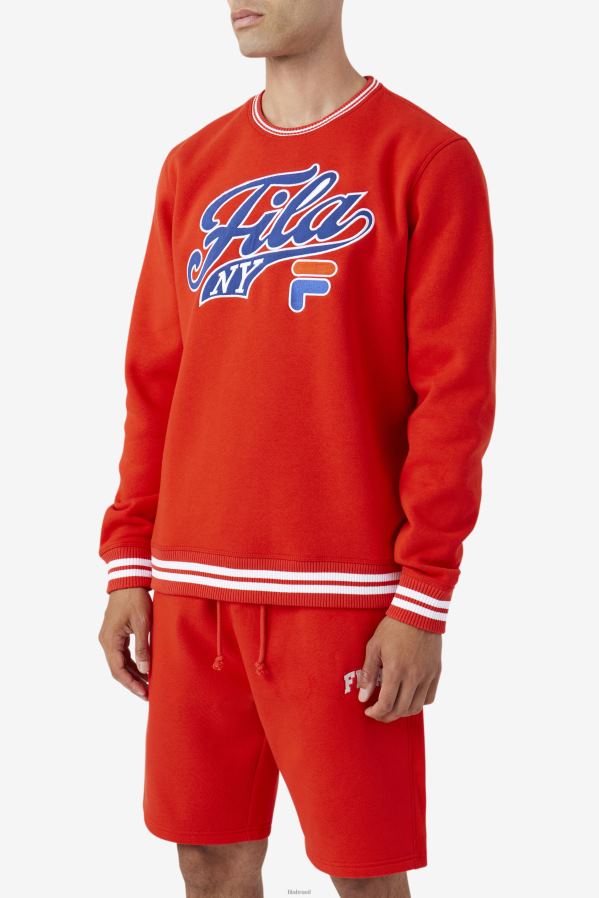 vermelho ardente/azul/branco FILA moletom taylor vermelho/azul/branco com gola redonda fila HXJFD498