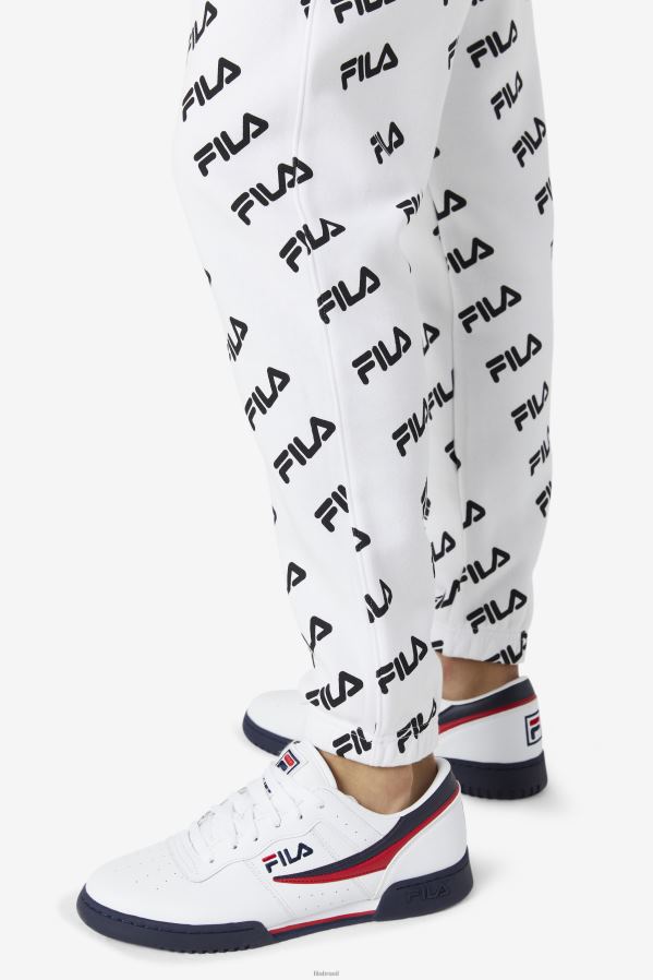 Branco preto FILA jogger fila diagonal logo branco/preto HXJFD699