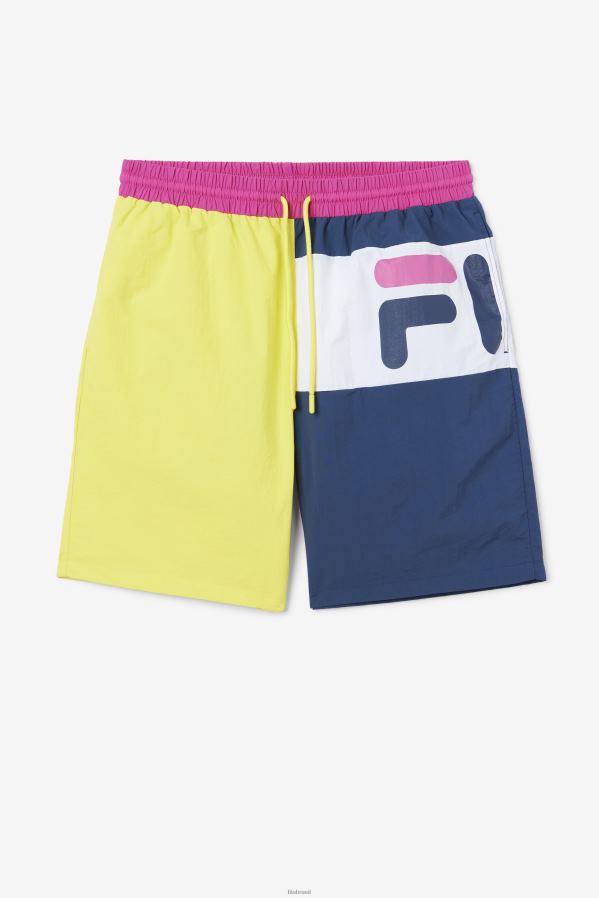 amarelo/marinho/branco FILA short de natação cosire amarelo/marinho/branco fila HXJFD666