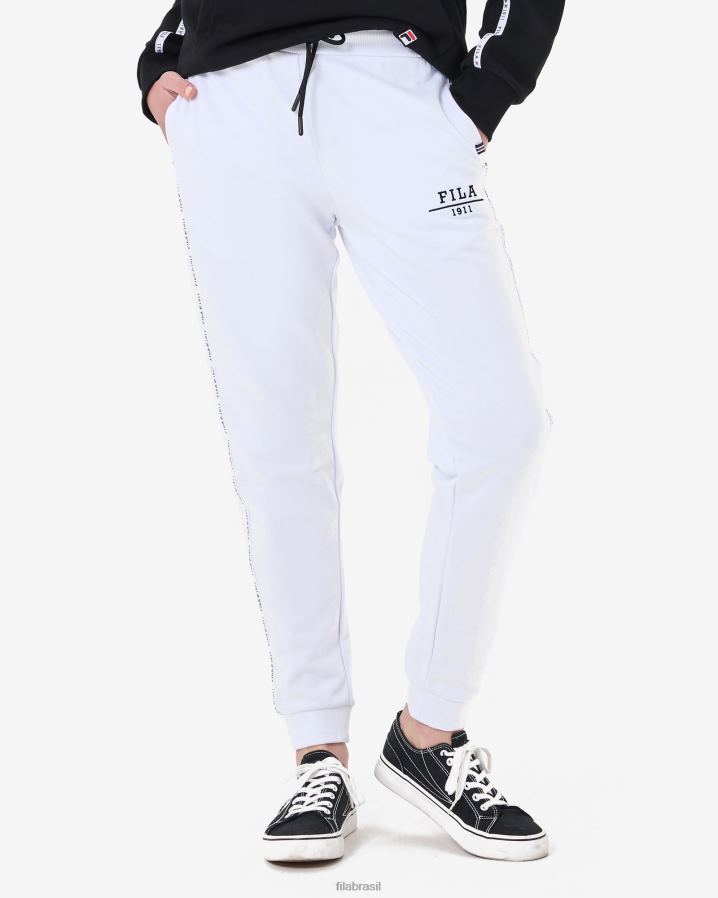 branco FILA calça fila urbana unissex branca HXJFD2665