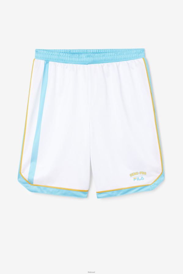 branco/azul/amarelo radiante FILA short de basquete semi-profissional fila branco/azul/amarelo radiante HXJFD706