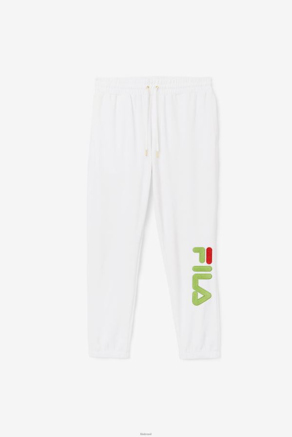 branco/verde floresta/vermelho FILA fila mansur veludo pant branco/verde floresta/vermelho HXJFD601