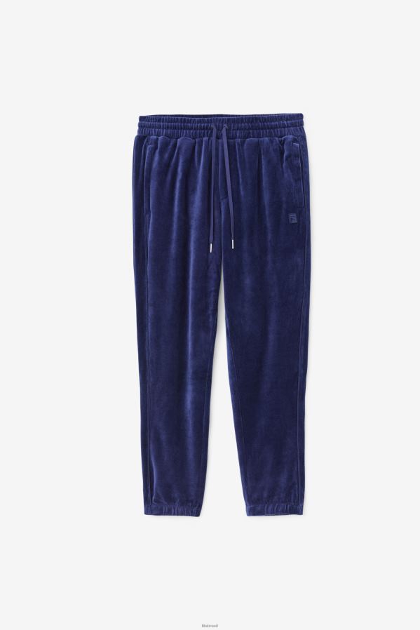 marinha FILA fila navy deverall veludo pant HXJFD574