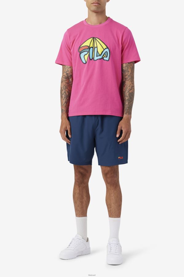 marinho/amarelo/tomate cereja FILA short ravini azul marinho/amarelo/tomate cereja fila HXJFD611