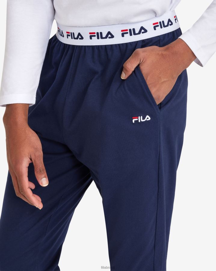 nova marinha FILA calça básica fila masculina HXJFD2329