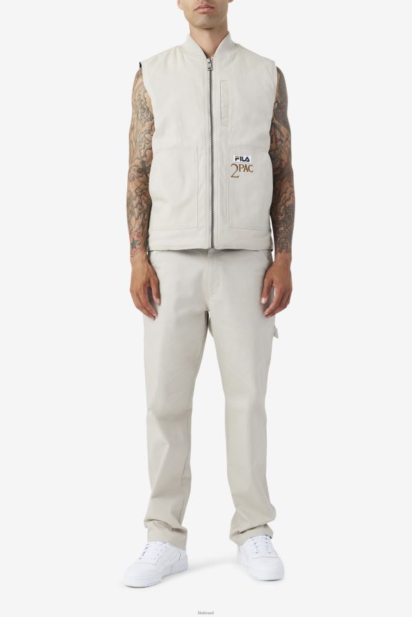 pomba/marrom bronze FILA fila 2pac cargo pant dove/bronze brown HXJFD715