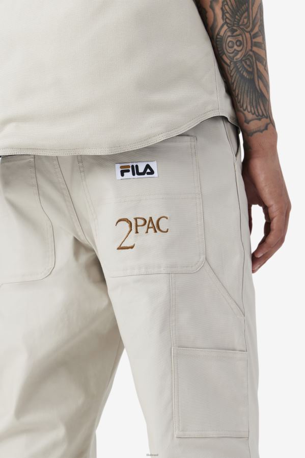 pomba/marrom bronze FILA fila 2pac cargo pant dove/bronze brown HXJFD715